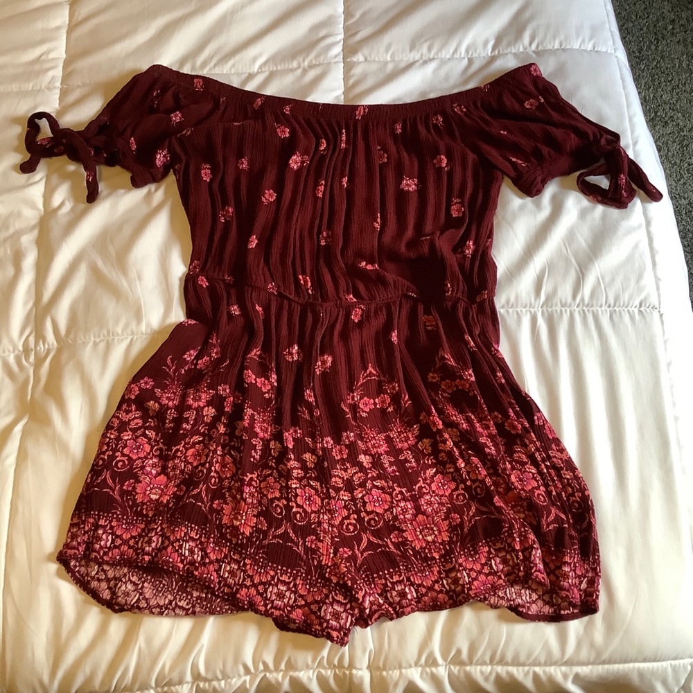 Burgundy Romper